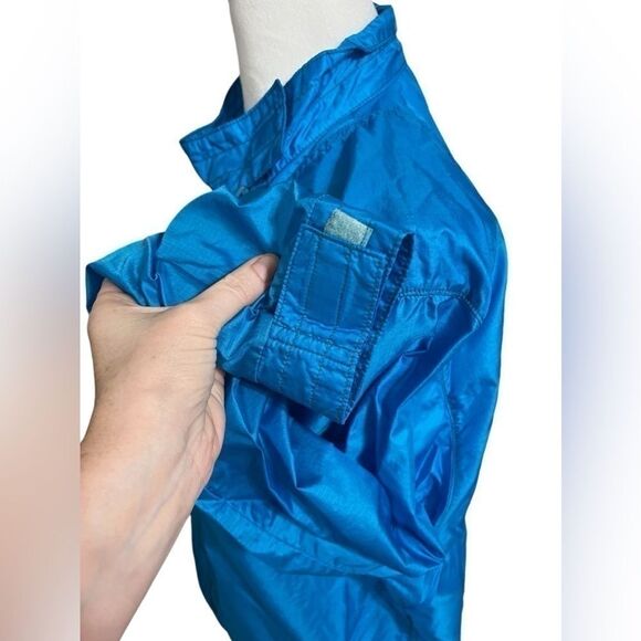 Nike women vintage 80s windbreaker jacket coat lightweight blue - Picture 7 of 12